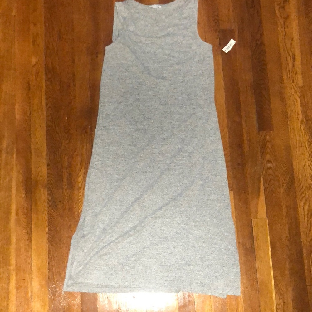 Heather grey midi length dress